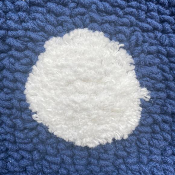 NWT Kate Spade Rugs Bath Mats Cotton Reversible Polka dot Blue white 2 piece - Picture 3 of 4